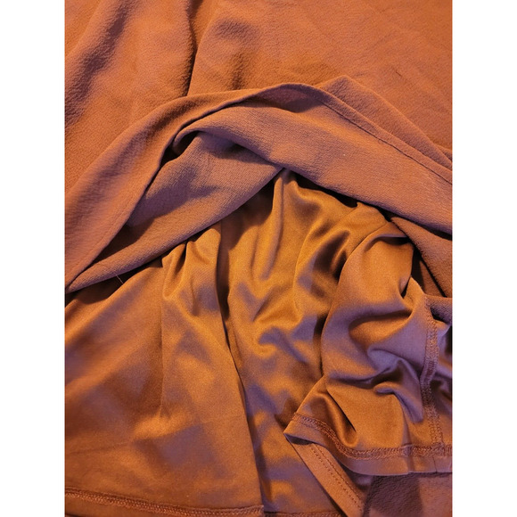 Express Burgundy 100% Polyester Puff Sleeve Sheath Dress Women's Size XL - Picture 7 of 10